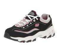 Skechers Baskets basses D'Lites Life Saver – mousse mémoire – lacets – Femme – Noir 39 EU