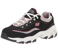 Skechers Femme D'Lites-Life Saver Memory Foam Lace-up Sneaker Baskets Basses, Noir (Bkwp), 39 EU