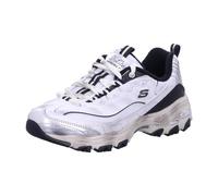 Skechers Femme D'Lites Vintage Vision Basket, White Black Silver, 38 EU