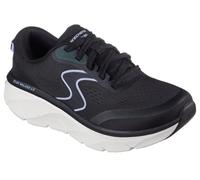 Skechers Femme D'Lux Walker 2.0 Active Pace Basket, Black Mesh/Synthetic/Lavender Trim, 37.5 EU