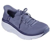 Skechers Femme D'Lux Walker 2.0 Thrill Movement Basket, Slate Knit/Blue Trim, 40 EU