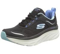 Skechers Femme D'Lux Walker Baskets, Black Leather/Trim, 36 EU