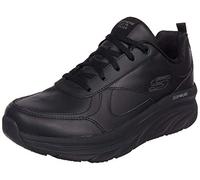 Skechers Femme D'Lux Walker Baskets, Black Leather/Trim, 39 EU