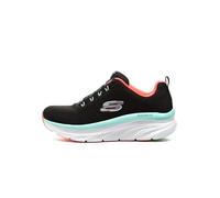 Skechers Femme D'lux Walker Fresh Finesse Basket, Black Mesh Mint Trim, 39 EU