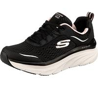 Skechers Femme D'lux Walker Infinite Motion Baskets, Noir (Black Leather/Mesh/Pink Trim Bkpk), 37.5 EU