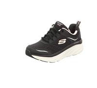Skechers Femme D'lux Walker Infinite Motion Baskets, Noir (Black Leather/Mesh/Pink Trim Bkpk), 40 EU