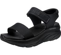 Skechers Femme D'lux Walker New Block Sandalias-mujer, Noir Dos Noir, 36 EU