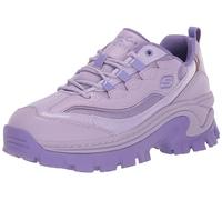 Skechers Femme Hi-Ryze Doja` Lite Pop Baskets, Bordure en Maille de Cuir Lavande Durable, 37 EU