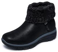 Skechers Femme Easy Going Cozy Weather 2 Bottine, Black Microleather/Knit, 38 EU