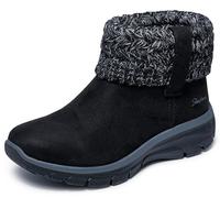 Skechers Femme Easy Going-Cozy Weather Bottes d'hiver, Black Microfiber/Sweater Knit, 37 EU