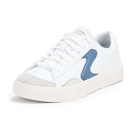 Skechers Femme Eden LX Slick Talk Basket, White/Navy Duraleather/Gray Trim, 38.5 EU