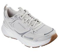 Skechers Femme Edgeride Silver Eclipse Basket, Natural Mesh/Duraleather/Trim, 39 EU