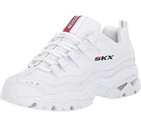 Skechers Energy Timeless Vision, Baskets Femme, Blanc (Cuir Blanc/Rouge et Bordure Bleu Marine Wml), 39.5 EU