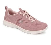 Skechers Femme Faveur de la Vertu Baskets, Mauve Mesh Pink Trim, 35 EU