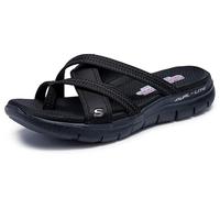 Skechers Femme Flex Appeal 2.0-Démarrage Sandale de Sport, Noir/Noir, 37 EU