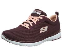 Skechers Femme Flex Appeal 3.0-First Insight Baskets, Rouge(Burgundy Mesh/Pink Trim Bupk), 40 EU