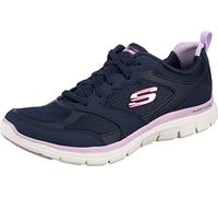 Skechers Femme Flex Appeal 4.0 Active Flow Basket, Navy Leather/Mesh/Trim, 37 EU