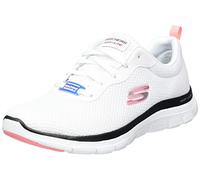 Skechers Femme Flex Appeal 4.0 Brilliant View Basket, White Mesh Black Pink Trim, 40 EU
