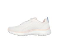 Skechers Femme Flex Appeal 5.0 New Path Basket, Natural Mesh/Light Blue & Peach Trim, 36 EU