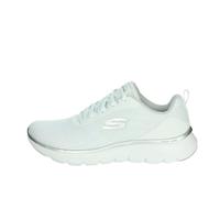 Skechers Women's Flex Appeal 5.0, White Mesh Silver Trim, 40.5 EU