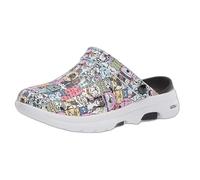 Skechers Femme Foamies Gowalk 5-Dog Lover Sabot, Noir/Multicolore, 38 EU