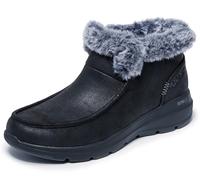 Skechers Femme Glacial Ultra Cozy Getaway Bottine, Black Textile, 36 EU