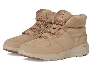 Skechers Femme Glacial Ultra Trend Up Shoes, Tan Textile Synthetic, 37.5 EU