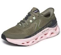Skechers Femme Glide-Step Altus, Olive Synthetic Mesh Pink Trim, 39 EU