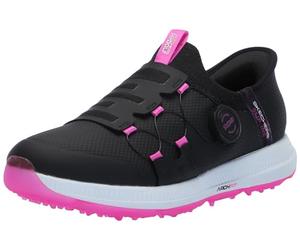 Skechers Femme Go Elite 5 Arch Fit Waterproof Slip in Golf Shoe Basket, Noir, Rose, 37 EU