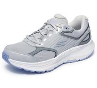 Skechers Femme Go Run Consistent 2.0 Advantage Basket, Gray Leather/Lavender Trim, 38.5 EU