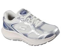 Skechers Femme Go Run Consistent 2.0 Volt Basket, Silver Leather/Navy Trim, 38 EU