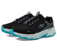 Skechers Women's Go Run Trail Altitude 2.0 Ravine Sneaker, Black Leather Aqua Trim, 36 EU