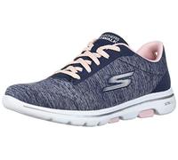 Skechers Femme Go Walk 5-True Basket, Navy Pink, 38.5 EU