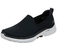 Skechers Femme Go Walk 6-Clear Virtue Basket, Black White, 42 EU