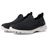 Skechers Femme Go Walk 6-des Vues époustouflantes Basket, Noir/Gris, 41 EU