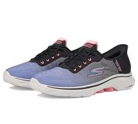 Skechers Femme Go Walk 7 Adel Basket, Black Textile/Multi Trim, 41 EU