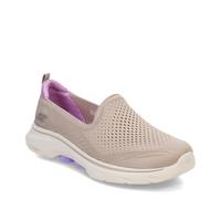 Skechers Femme Go Walk 7 Vina Basket, Taupe Textile/Lavender Trim, 40 EU