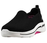 Skechers Femme Go Walk Arch Fit-Grateful Baskets, Noir/Rose, 37.5 EU Large