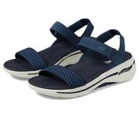 Skechers Sandales polies Go Walk Arch Fit pour femme, Tissu bleu marine., 36 EU