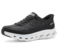 Skechers Femme Go Walk Glide-Step 2.0 Cozy Walker Slip-in ENTRAINEUSE, Black Textile Trim, 36 EU