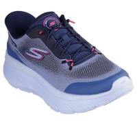 Skechers Femme Go Walk Max Cushioning Hyper Burst Nikita Hands Free Slip-ins Basket, Navy Textile/Pink Trim, 38.5 EU