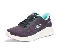 Skechers Femme Go Walk Now Basket, Black Synthetic Purple Trim, 41 EU