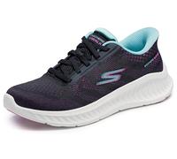 Skechers Femme Go Walk Now Khloe, Black Textile Purple Trim, 38 EU