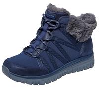 Skechers Femme Graceful Cozy Strolls Bottine, Navy Nylon/Webbing/Faux Fur, 39 EU
