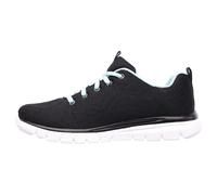 Skechers Femme Graceful-Get Connected Baskets, Black Mesh Turquoise Trim, 40 EU