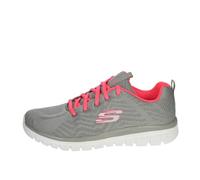Skechers Femme Graceful-Get Connected Baskets, Gris Gris Mesh Coral Trim Gycl, 35 EU