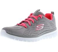 Skechers Femme Graceful-Get Connected Baskets, Gris Gris Mesh Coral Trim Gycl, 38 EU