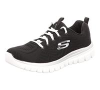 Skechers Femme Graceful-Get Connected Baskets, Noir Mesh Blanc Trim, 40 EU