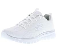 Skechers Femme Graceful Get Connected Baskets, White Silver, 39 EU