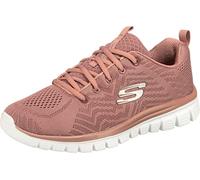 Skechers Femme Graceful Get Connected Shoes, Mauve Mesh Trim, 38 EU